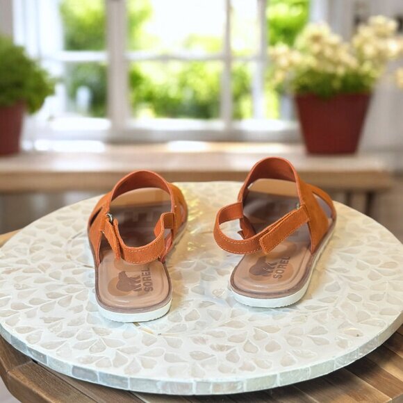 Sorel Ella II Slingback Sandals Women’s 9 UK7 EU40 Burnt Orange Suede NEW - Picture 9 of 11